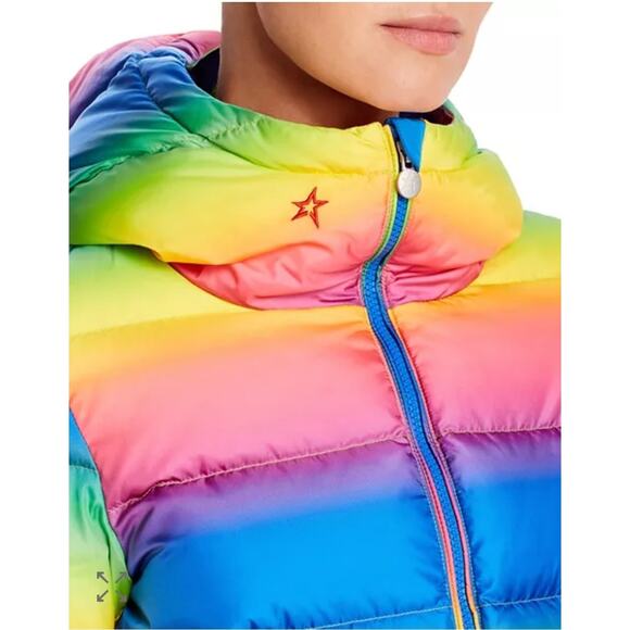 Perfect Moment Womens Multicolor Rainbow Polar Flare Down Jacket Size XL - Picture 11 of 16